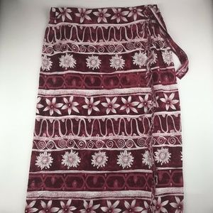Vintage Silver Stream Hawaiian True Wrap Tie Skirt